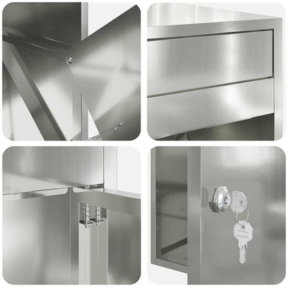 Pakket inwerp box Zwart 41 x 38 x 103 cm Gegalvaniseerd staal