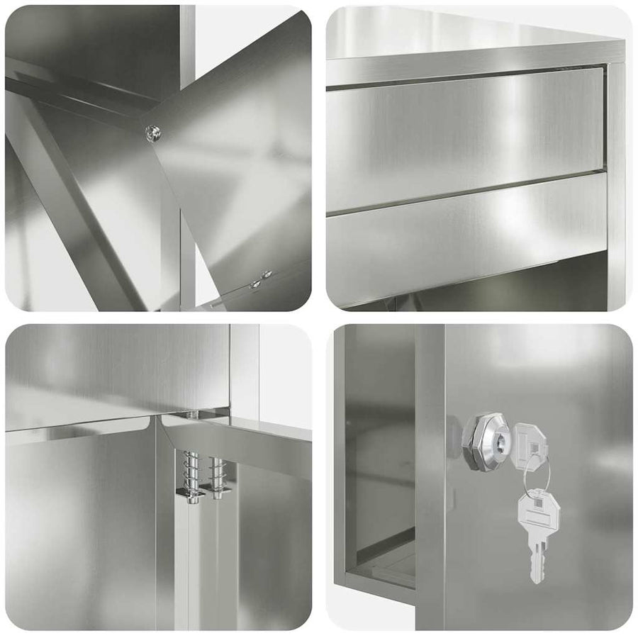 Pakket inwerp box Zwart 41 x 38 x 103 cm Gegalvaniseerd staal