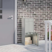Pakketbrievenbus 41x38x103 cm zwart gegalvaniseerd staal