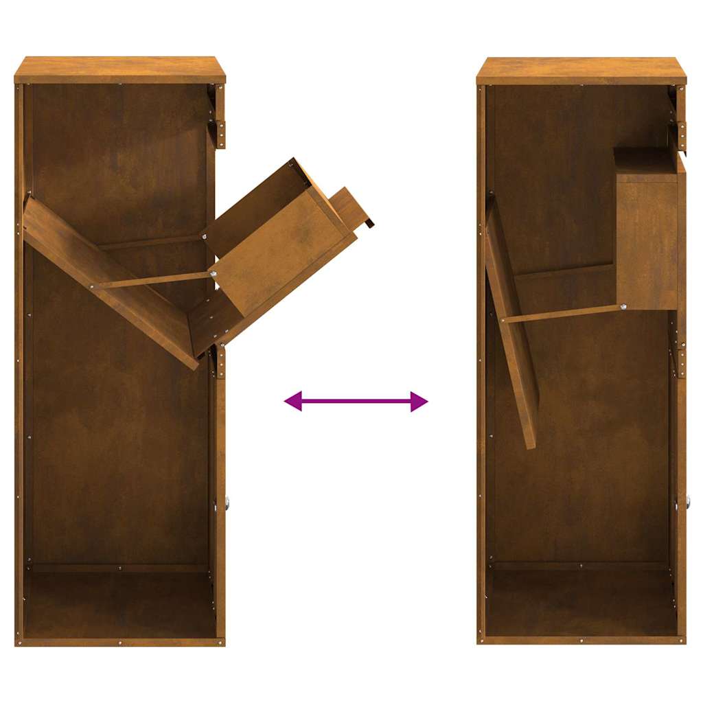 Pakket inwerp box Roestig 41 x 38 x 103 cm Cortenstaal