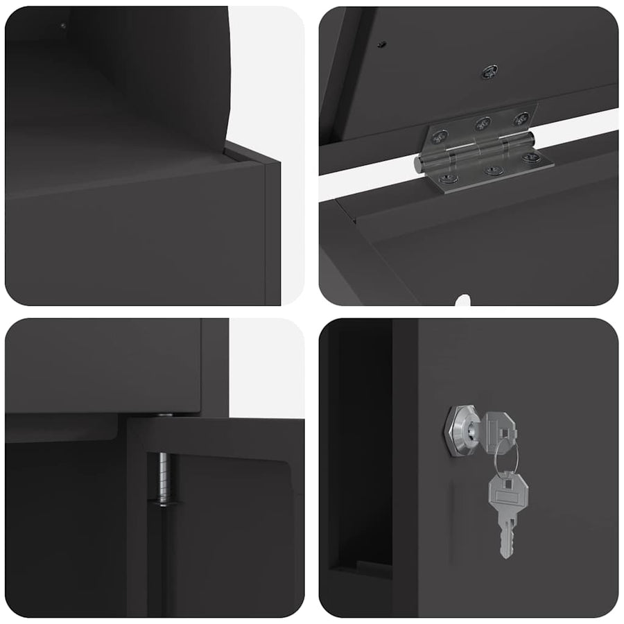 Pakket Inwerp Box 44 X 35 X 59 Cm Staal Zwart