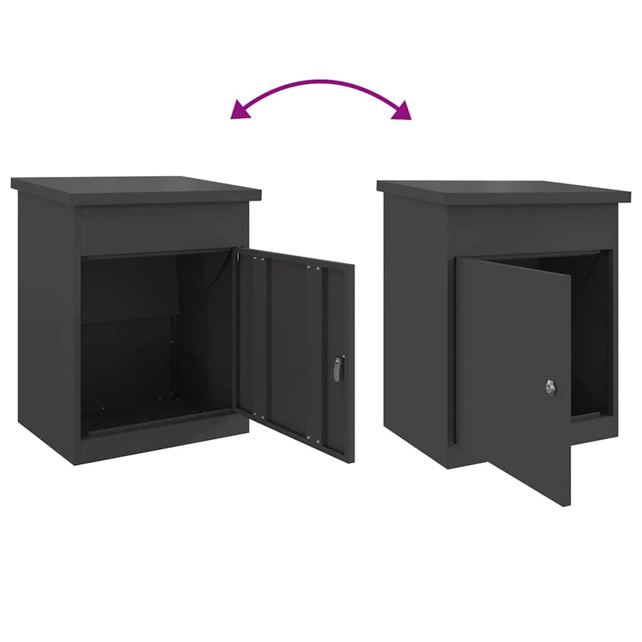 Pakket Inwerp Box 44 X 35 X 59 Cm Staal Zwart