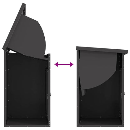 Pakket inwerp box Zwart 44 x 35 x 59 cm Staal