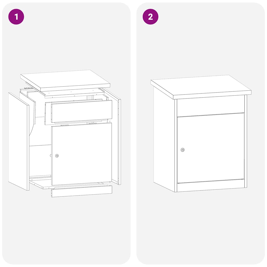 Pakket inwerp box Wit 44 x 35 x 59 cm Staal
