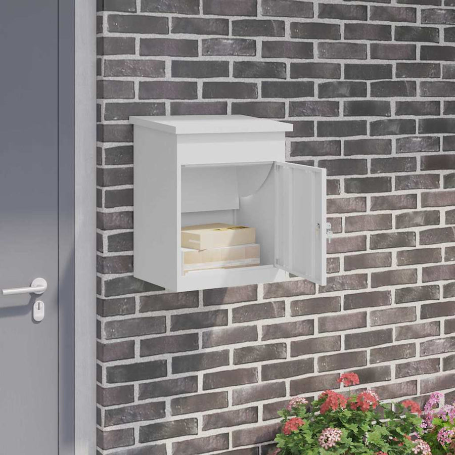Pakket Inwerp Box Met Opslag 47,5 X 38 X 59 Cm Staal Wit