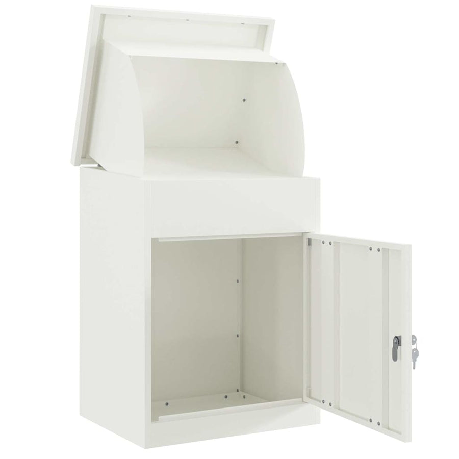 Pakket Inwerp Box Met Opslag 47,5 X 38 X 59 Cm Staal Wit