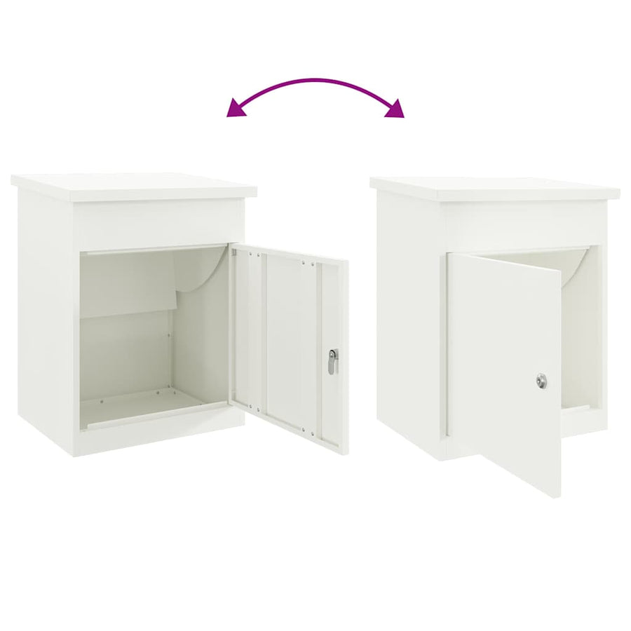 Pakket Inwerp Box Met Opslag 47,5 X 38 X 59 Cm Staal Wit