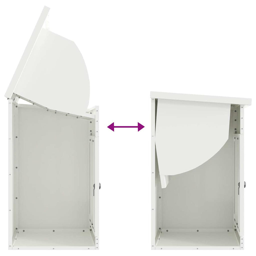 Pakket Inwerp Box Met Opslag 47,5 X 38 X 59 Cm Staal Wit