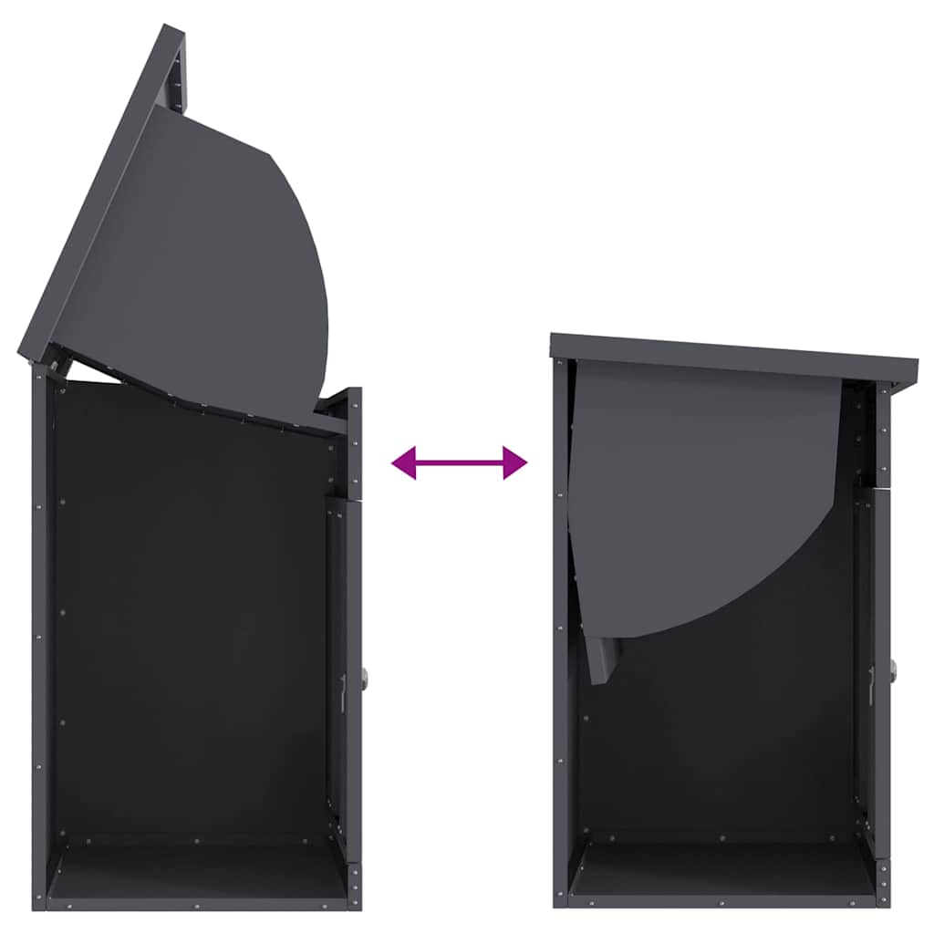 Pakket inwerp box Antraciet 44 x 35 x 59 cm Staal