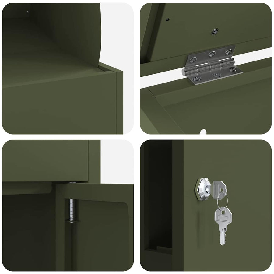 Pakket inwerp box Olijfgroen 44 x 35 x 59 cm Staal