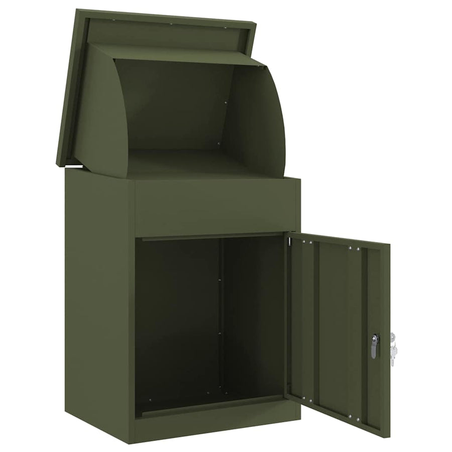 Pakket inwerp box Olijfgroen 44 x 35 x 59 cm Staal
