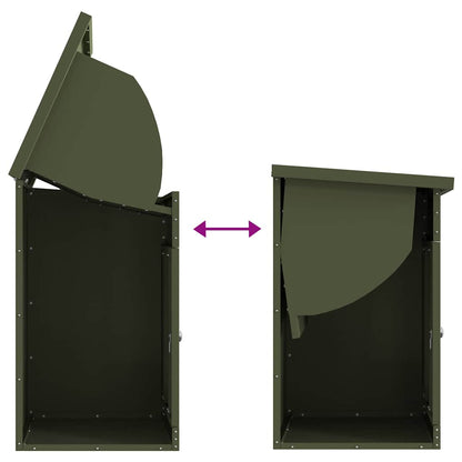 Pakket inwerp box Olijfgroen 44 x 35 x 59 cm Staal