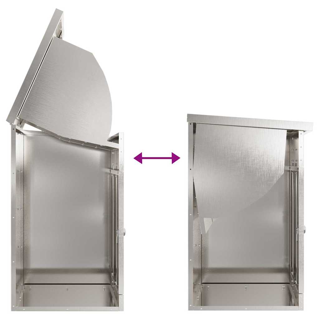 Pakket inwerp box Zwart 44 x 35 x 59 cm Roestvrij staal