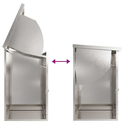 Pakket inwerp box Zwart 44 x 35 x 59 cm Roestvrij staal