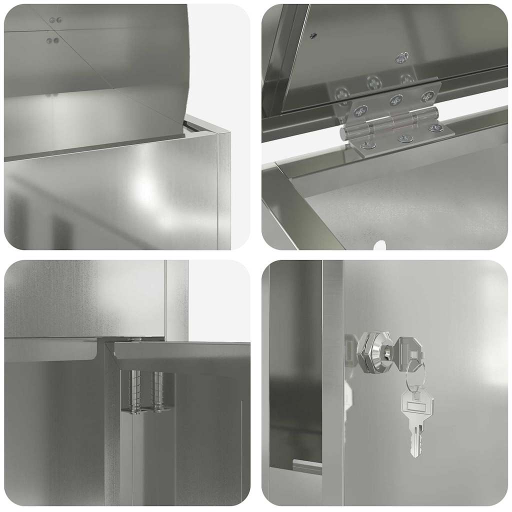 Pakket inwerp box Zwart 44 x 35 x 59 cm Gegalvaniseerd staal