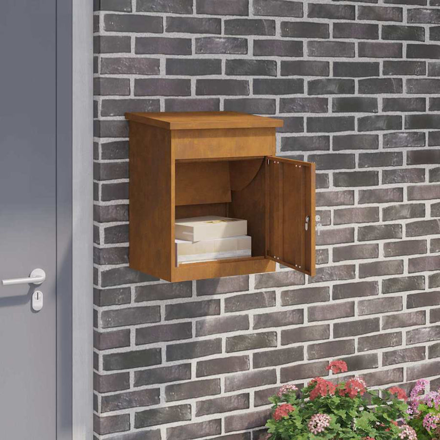 Pakket inwerp box Roestig 44 x 35 x 59 cm Cortenstaal