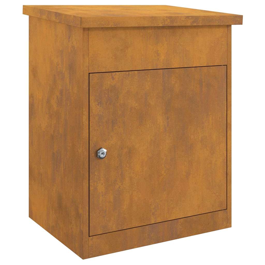 Pakket inwerp box Roestig 44 x 35 x 59 cm Cortenstaal