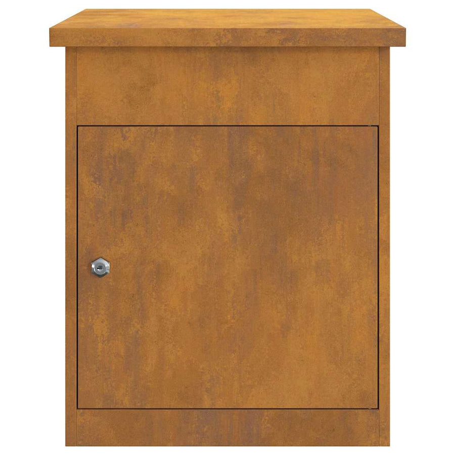 Pakket inwerp box Roestig 44 x 35 x 59 cm Cortenstaal