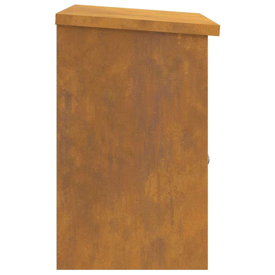 Pakket inwerp box Roestig 44 x 35 x 59 cm Cortenstaal