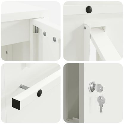 Brievenbus Wit 30 x 23 x 55 cm Staal