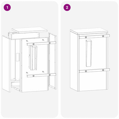Brievenbus Olijfgroen 30 x 23 x 55 cm Staal