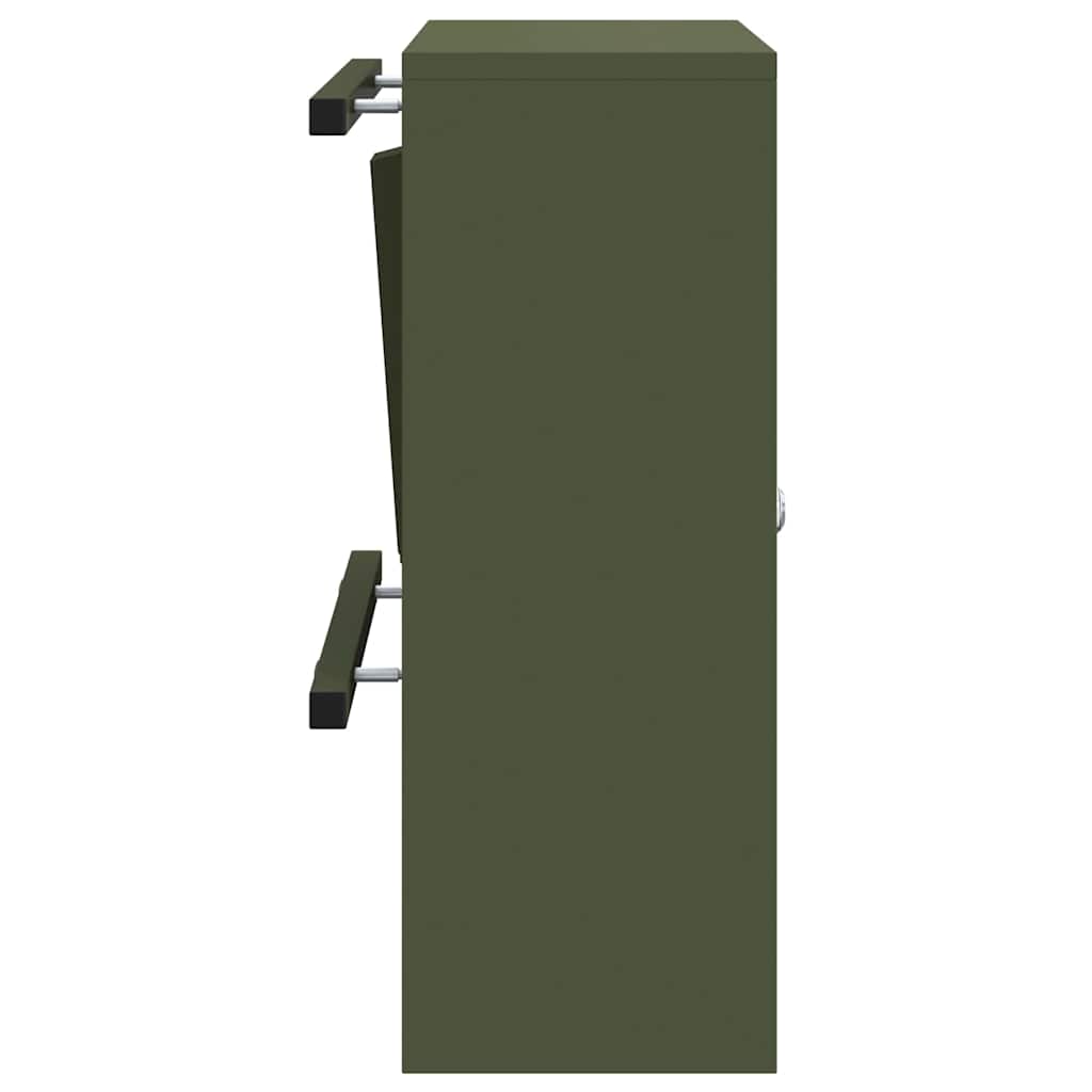 Brievenbus Olijfgroen 30 x 23 x 55 cm Staal