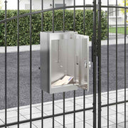 Brievenbus met opslag 30x23x55 cm zilver roestvrij staal