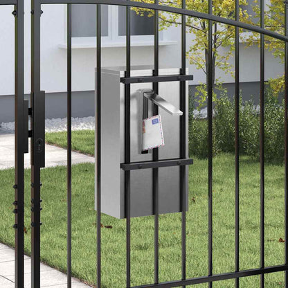 Brievenbus Zwart 30 x 23 x 55 cm Roestvrij staal