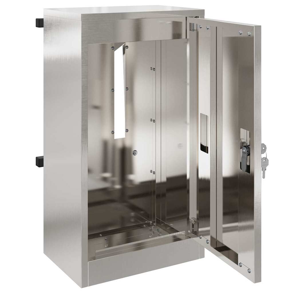 Brievenbus Zwart 30 x 23 x 55 cm Roestvrij staal