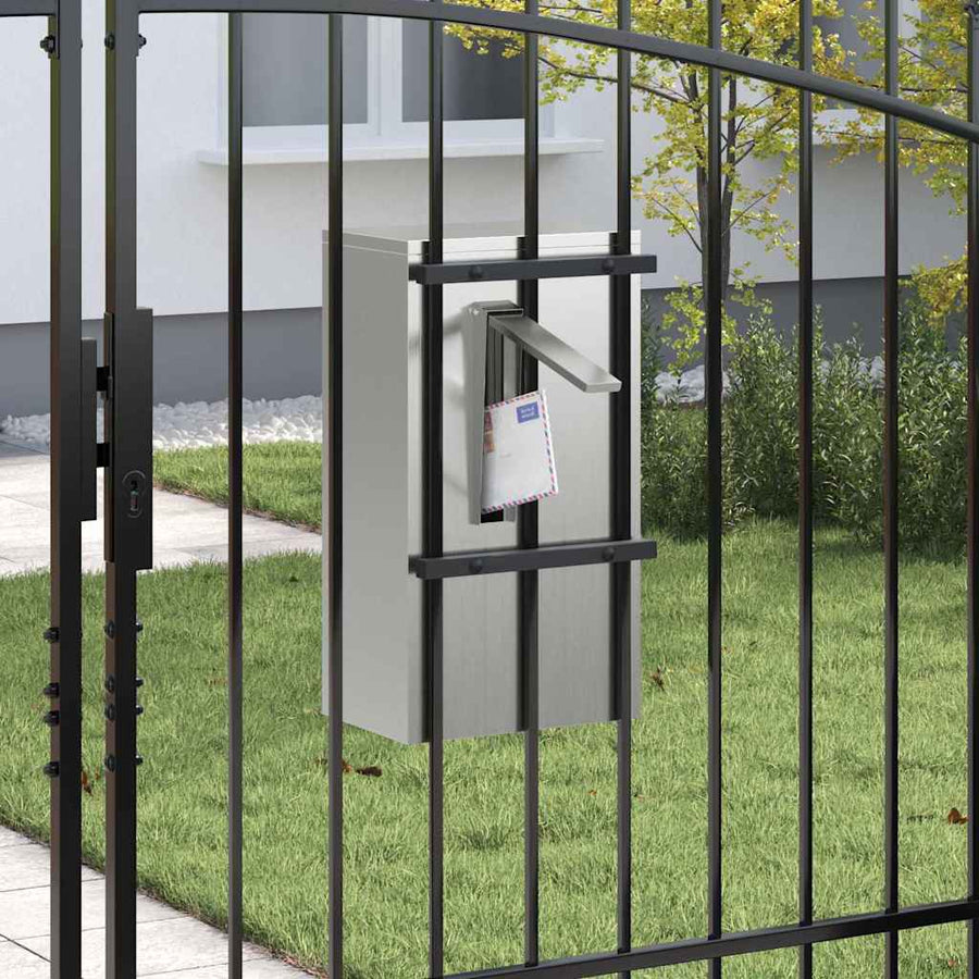 Brievenbus met slot Zwart 30 x 20 x 55 cm Gegalvaniseerd staal