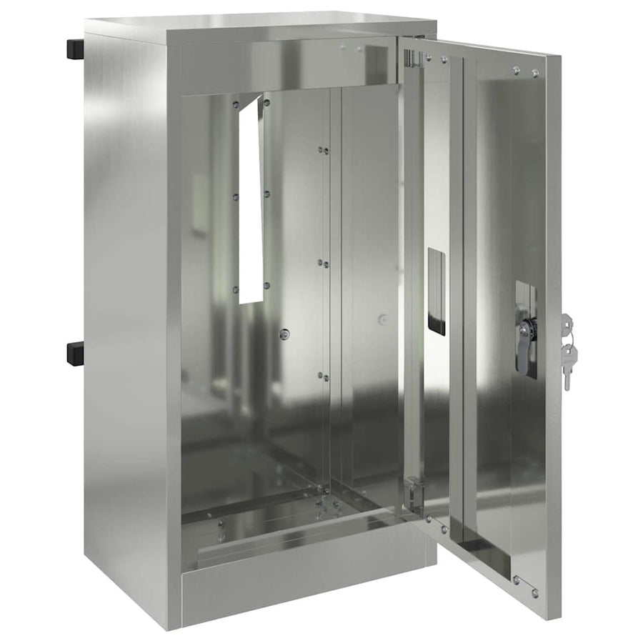 Brievenbus met slot Zwart 30 x 20 x 55 cm Gegalvaniseerd staal