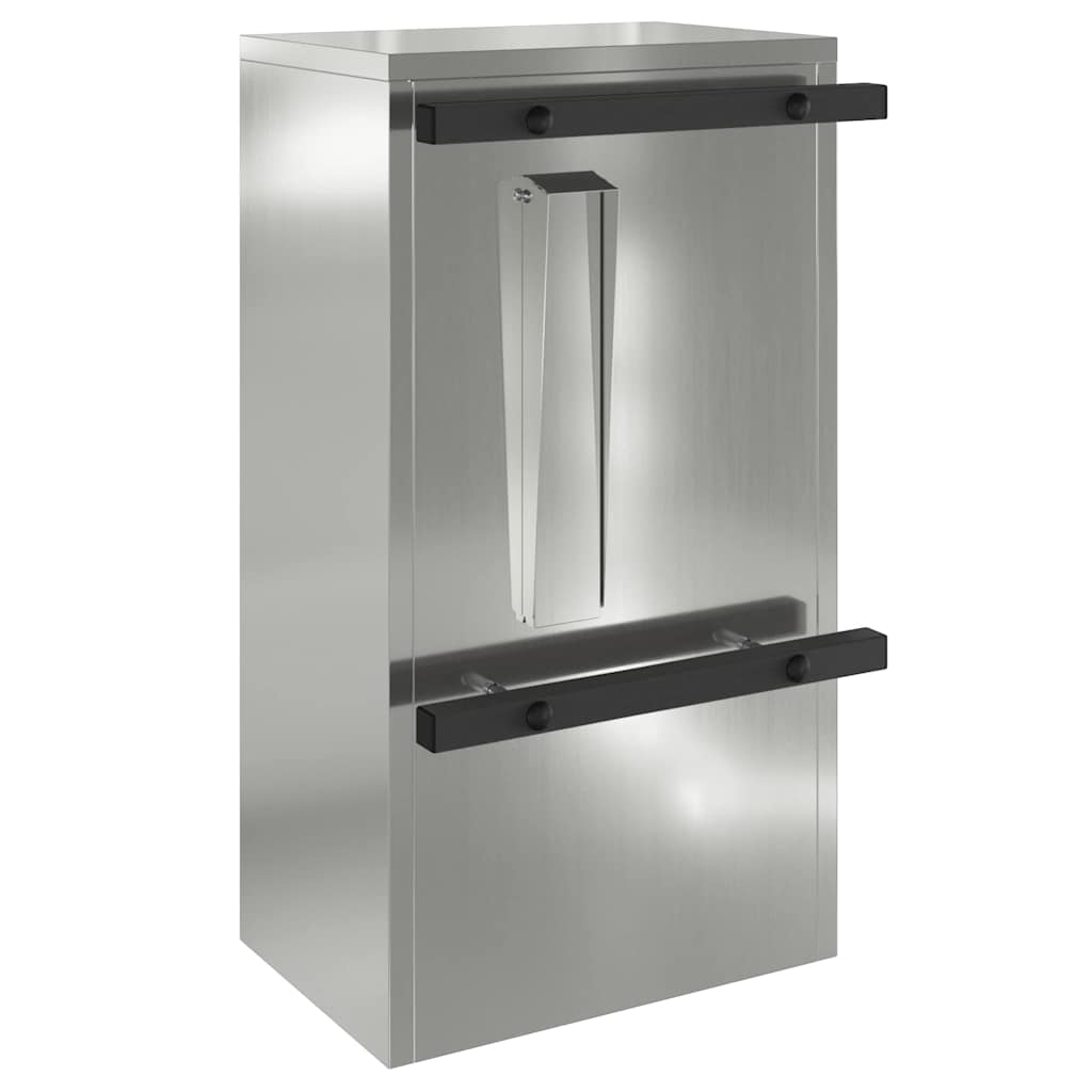 Brievenbus Zwart 30 x 23 x 55 cm Gegalvaniseerd staal