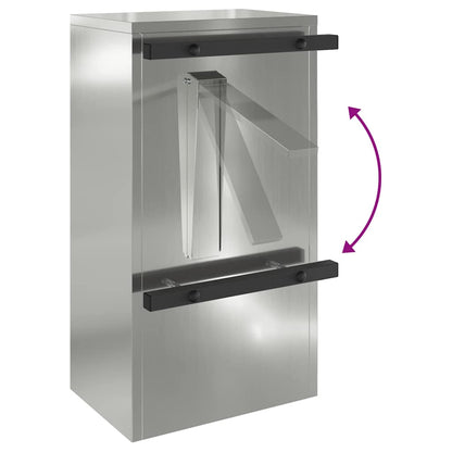 Brievenbus Zwart 30 x 23 x 55 cm Gegalvaniseerd staal