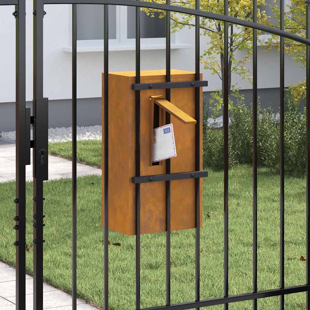Brievenbus Roestig 30 x 23 x 55 cm Cortenstaal