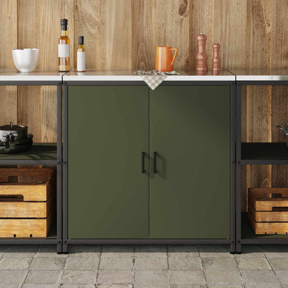 Keukenopslag HATTEM Olijf Groen 90 x 50 x 92 cm Staal