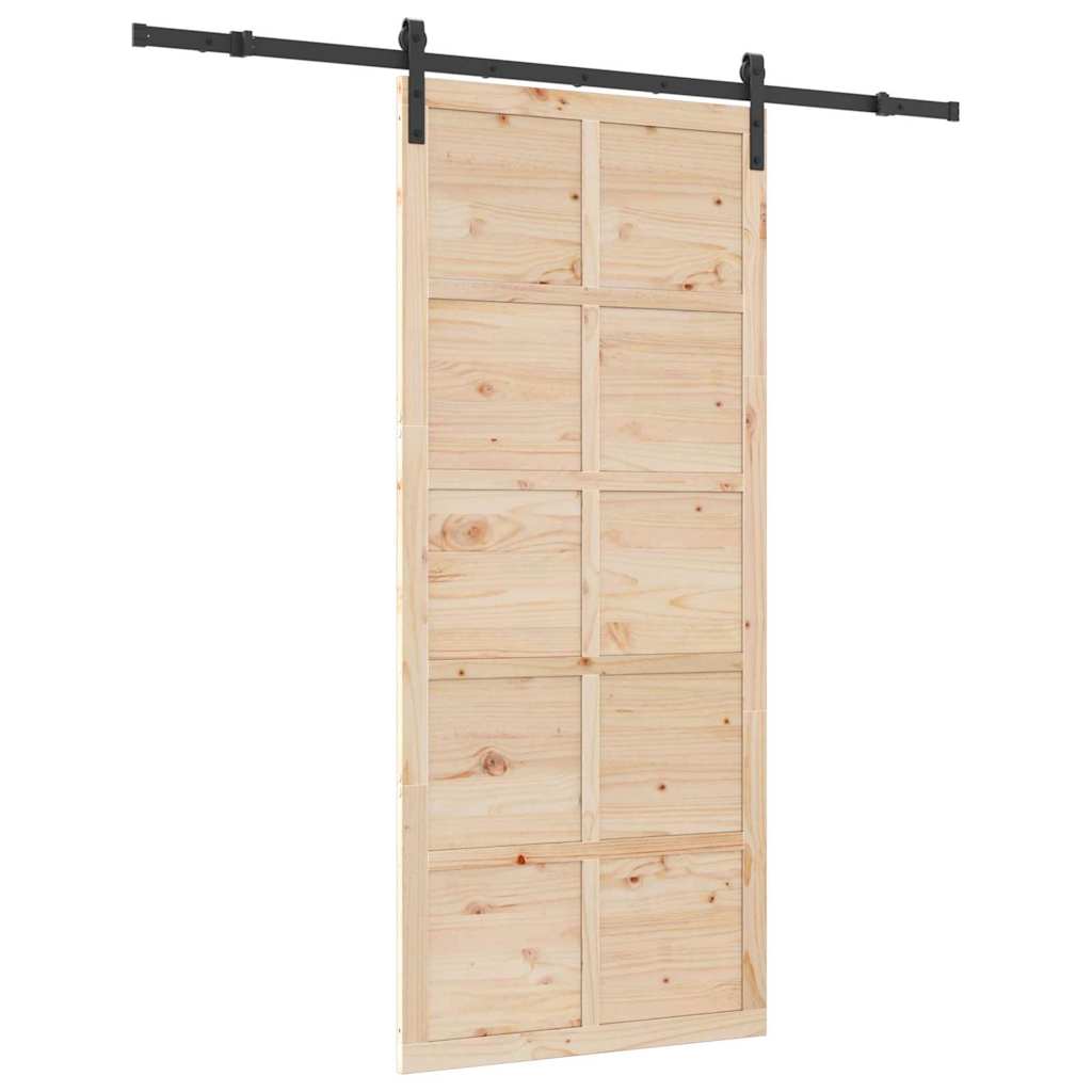 Schuifdeur Bruin 80 x 208 cm Massief grenenhout