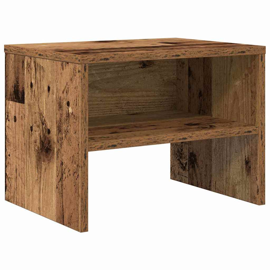 Nachtkastje Oud hout 40 x 30 x 30 cm Bewerkt hout
