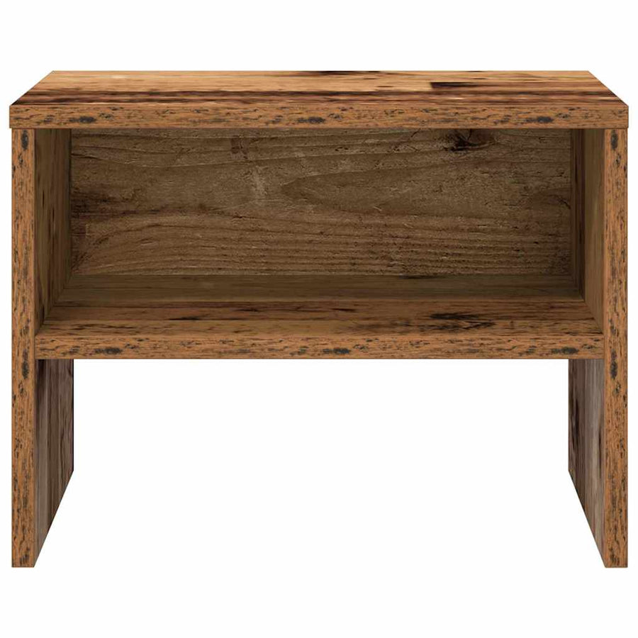 Nachtkastje Oud hout 40 x 30 x 30 cm Bewerkt hout