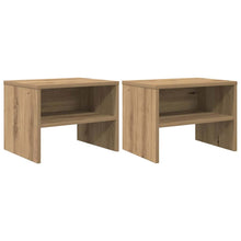 Nachtkastje 2 pcs artisanaal eikenkleurig 40 x 30 x 30 cm