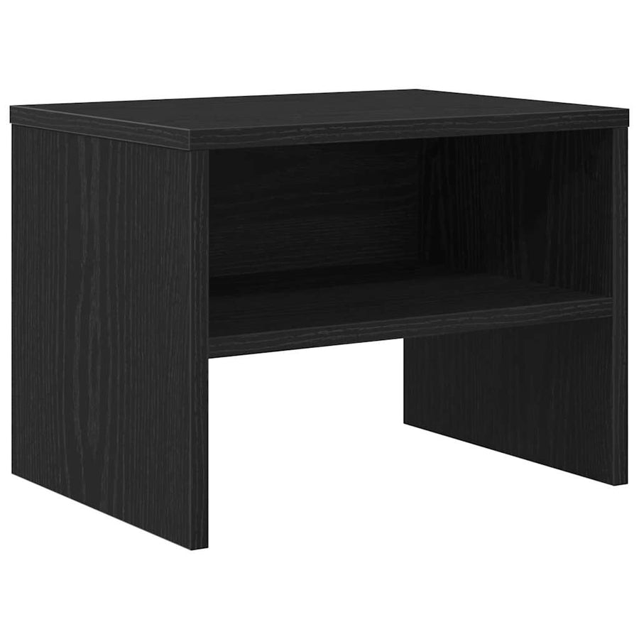 Nachtkastje Zwart eiken 40 x 30 x 30 cm Bewerkt hout