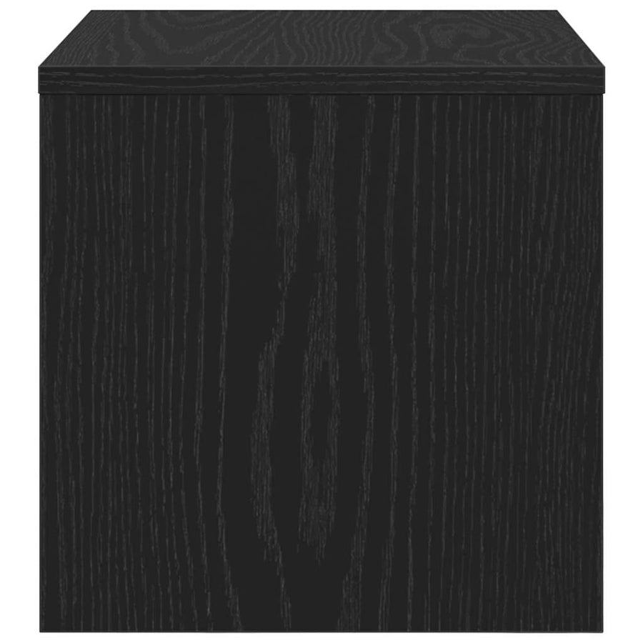 Nachtkastje Zwart eiken 40 x 30 x 30 cm Bewerkt hout