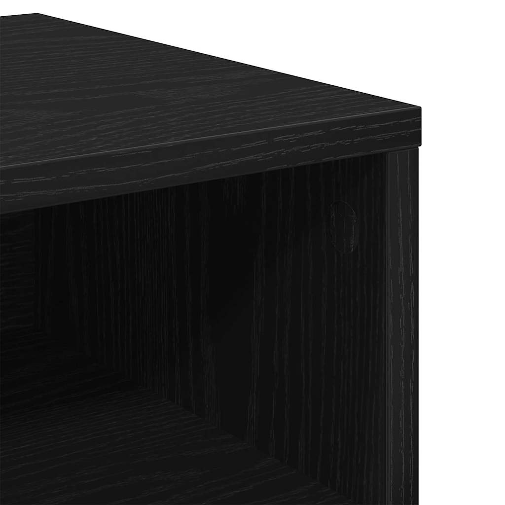 Nachtkastje 2 pcs Zwart eiken 40 x 30 x 30 cm Bewerkt hout