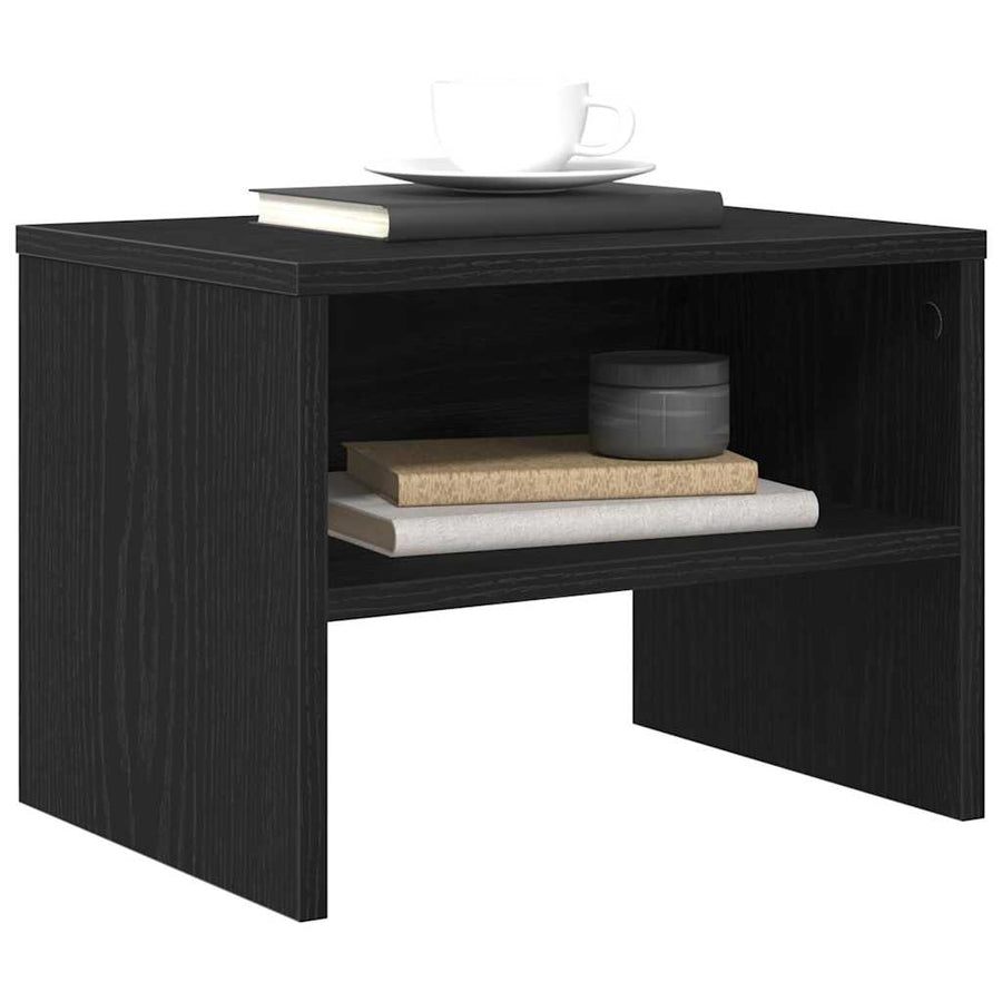 Nachtkastje 2 pcs Zwart eiken 40 x 30 x 30 cm Bewerkt hout