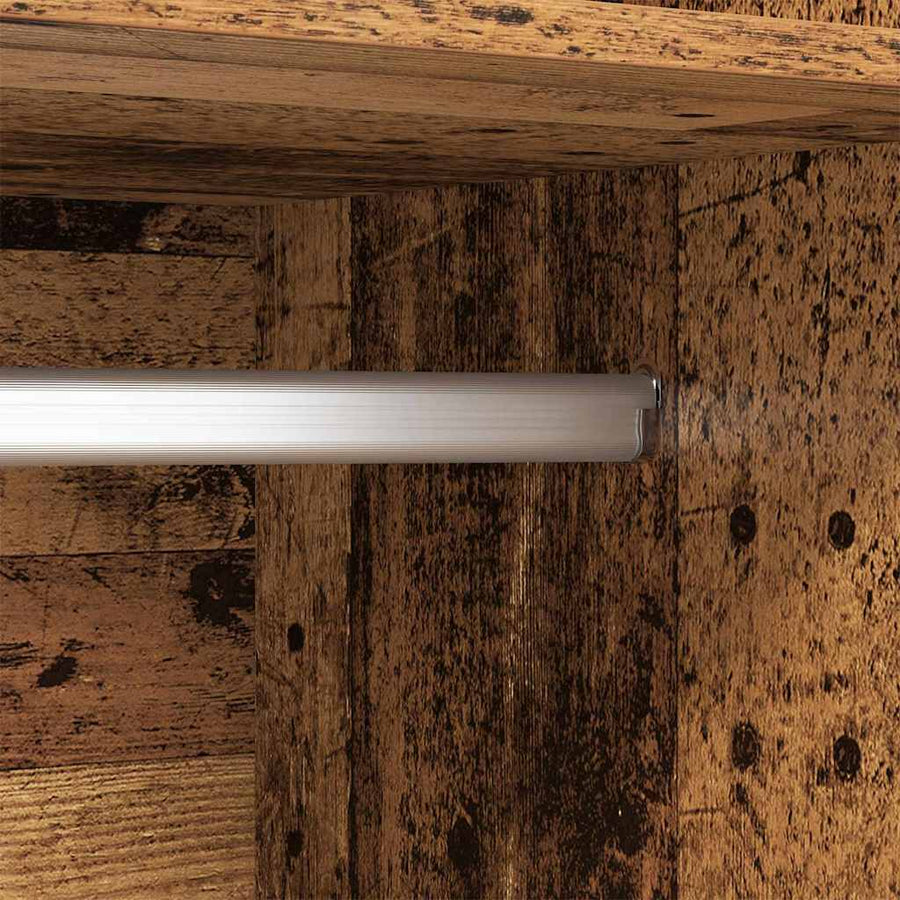 Kledingkast met plank met opslag Oud hout 50 x 50 x 200 cm Bewerkt hout