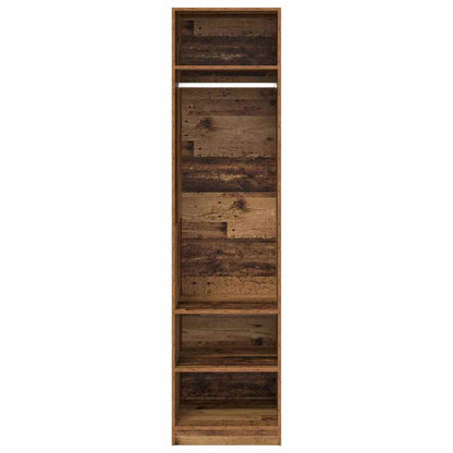 Kledingkast met plank met opslag Oud hout 50 x 50 x 200 cm Bewerkt hout