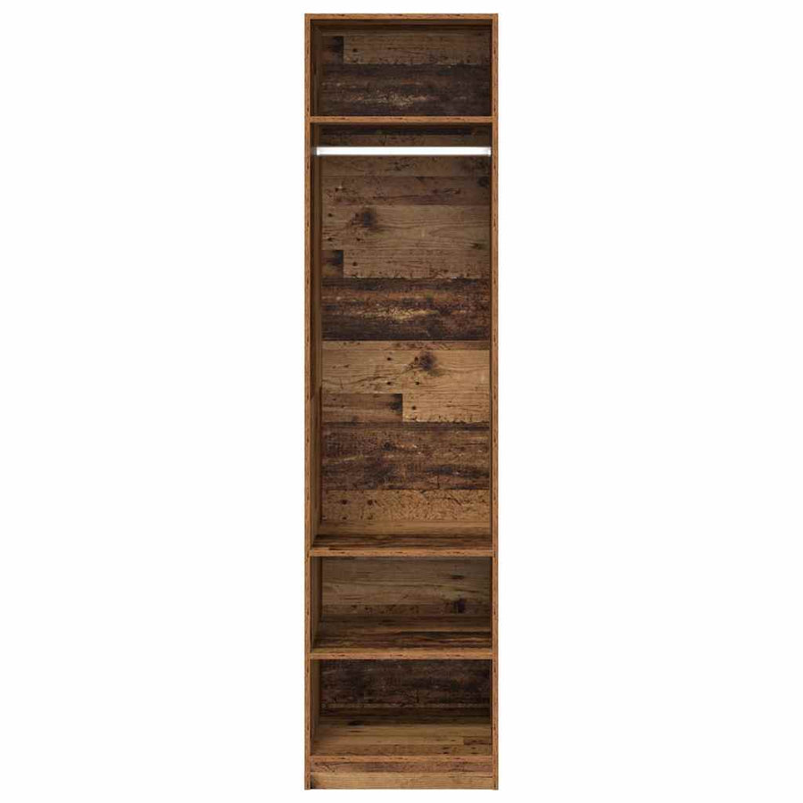 Kledingkast met plank met opslag Oud hout 50 x 50 x 200 cm Bewerkt hout
