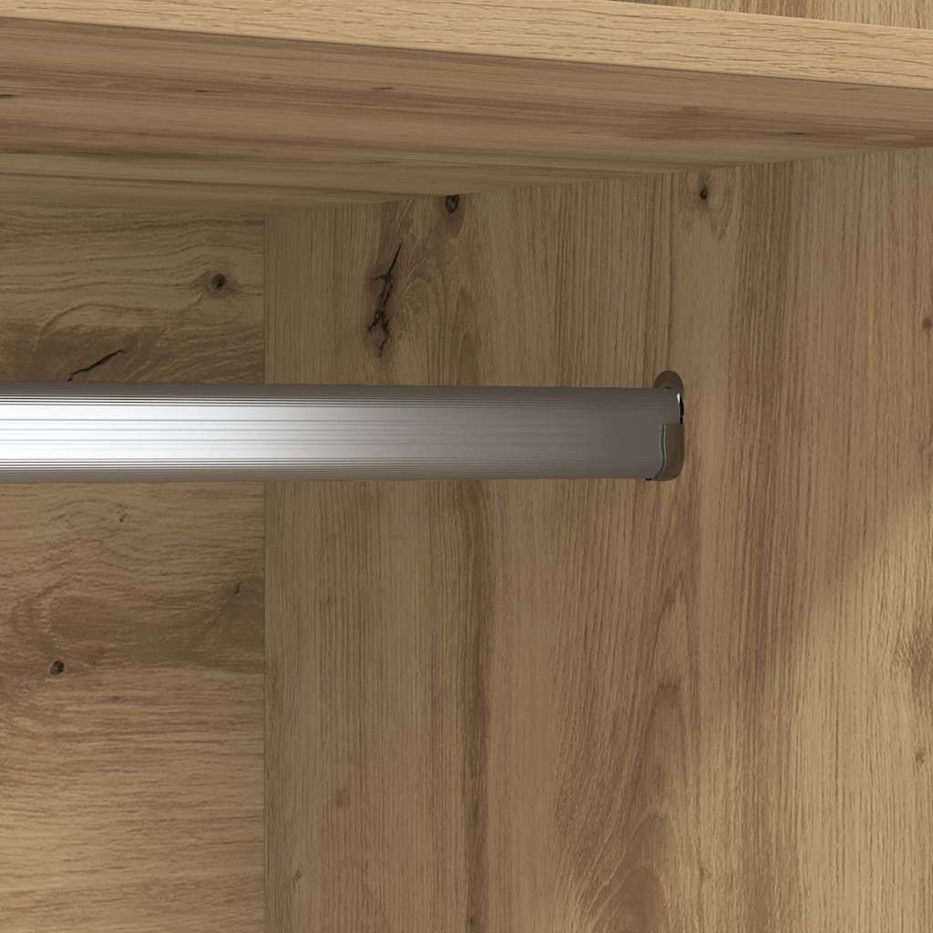 Kledingkast met plank met opslag artisanaal eikenkleurig 50 x 50 x 200 cm