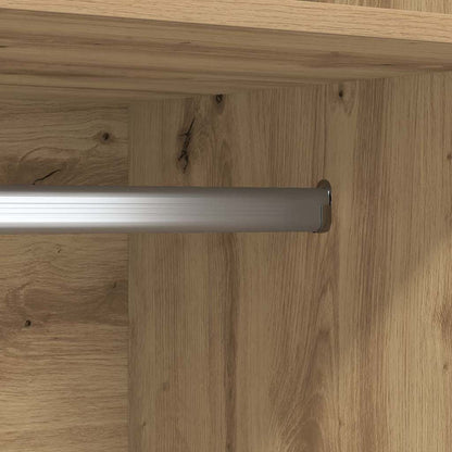 Kledingkast met plank met opslag artisanaal eikenkleurig 50 x 50 x 200 cm