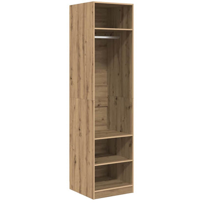 Kledingkast met plank met opslag artisanaal eikenkleurig 50 x 50 x 200 cm