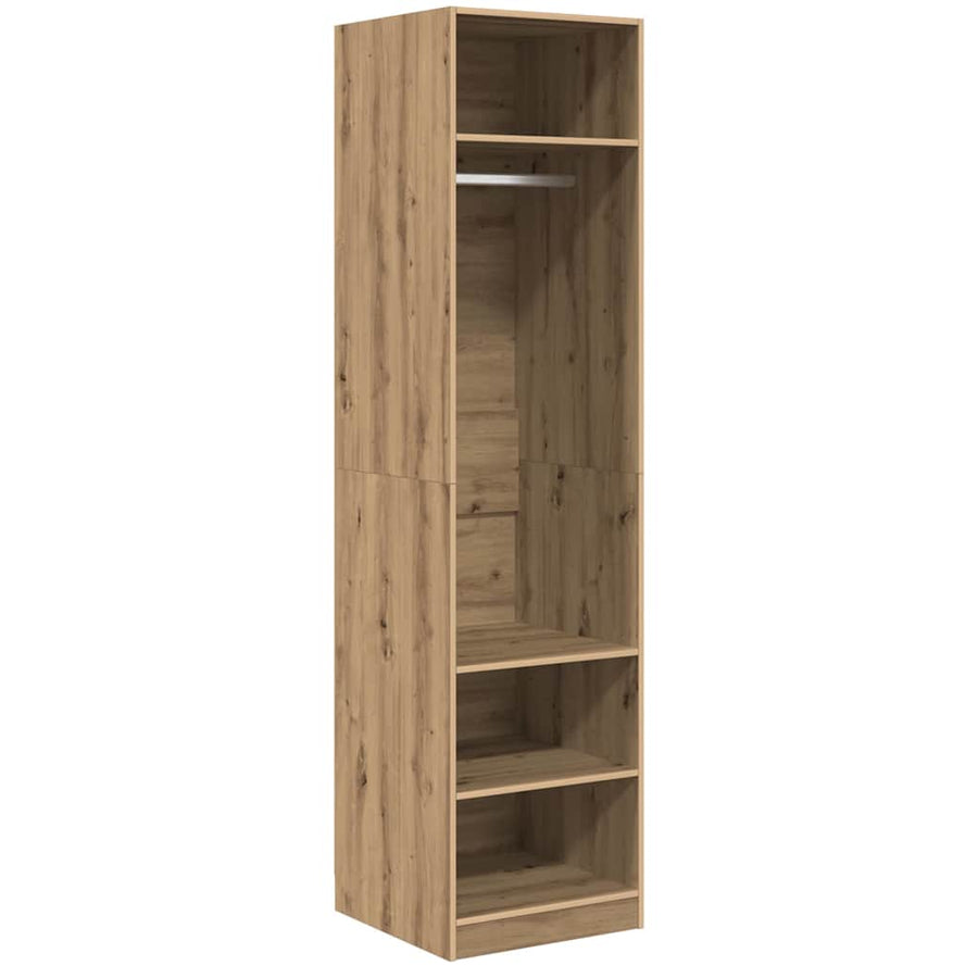 Kledingkast met plank met opslag artisanaal eikenkleurig 50 x 50 x 200 cm